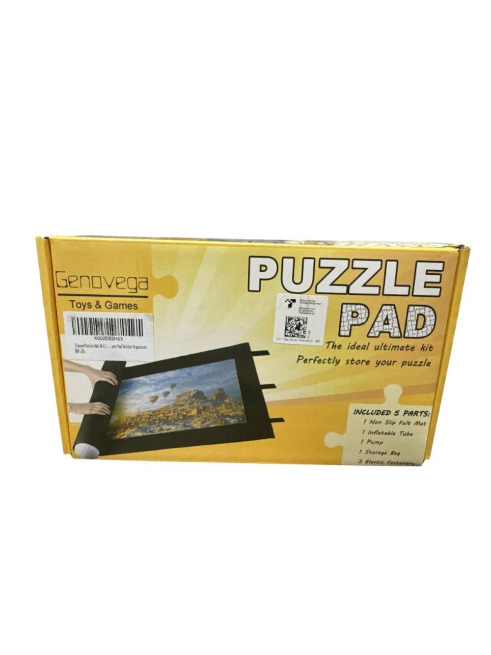 Genovega Puzzle Pad Roll-Up Kit For Puzzle Storage With Non-Slip Felt Mat Inflat